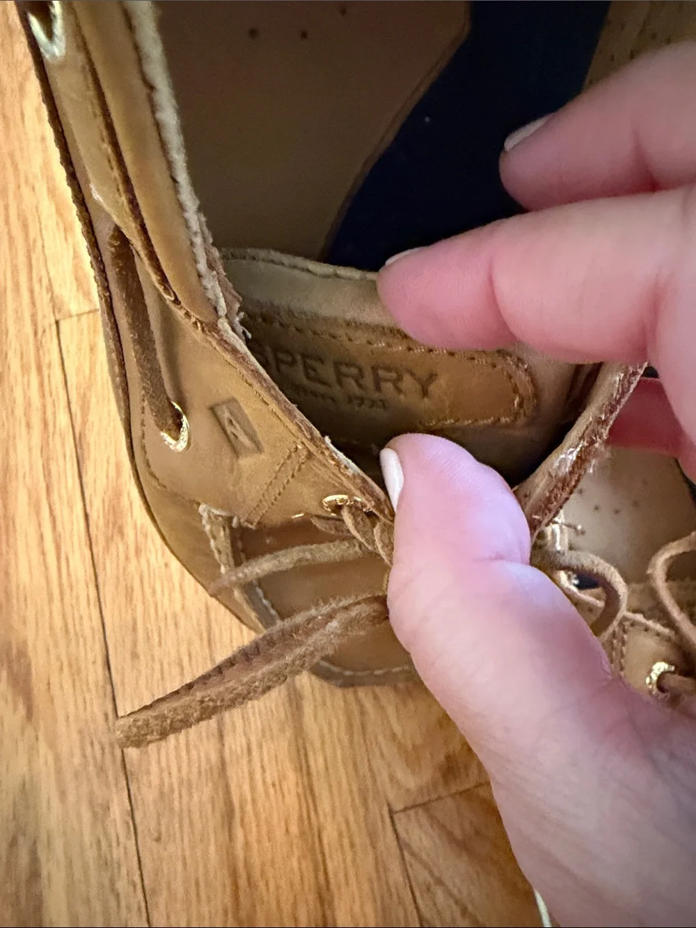 Sperry Gold Cup Tan Leather 2-Eye Boat Shoes